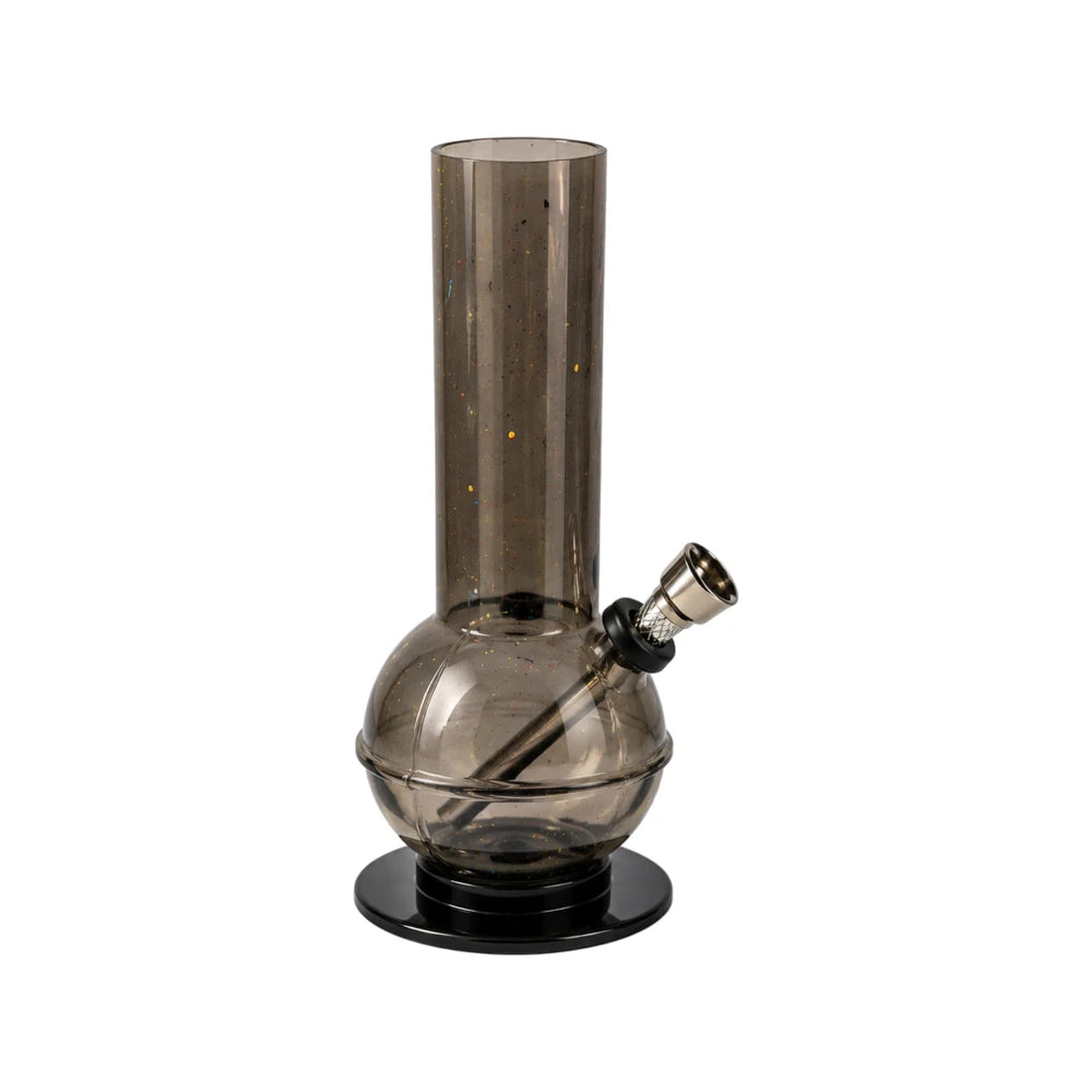 Acryl Bong 20 cm – Schwarz mit buntem Sprenkel-Design