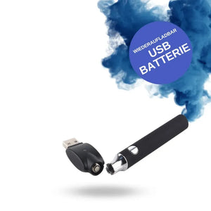 Batterie mit USB Ladegerät - 510er Gewinde